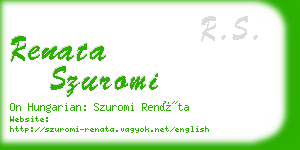 renata szuromi business card
